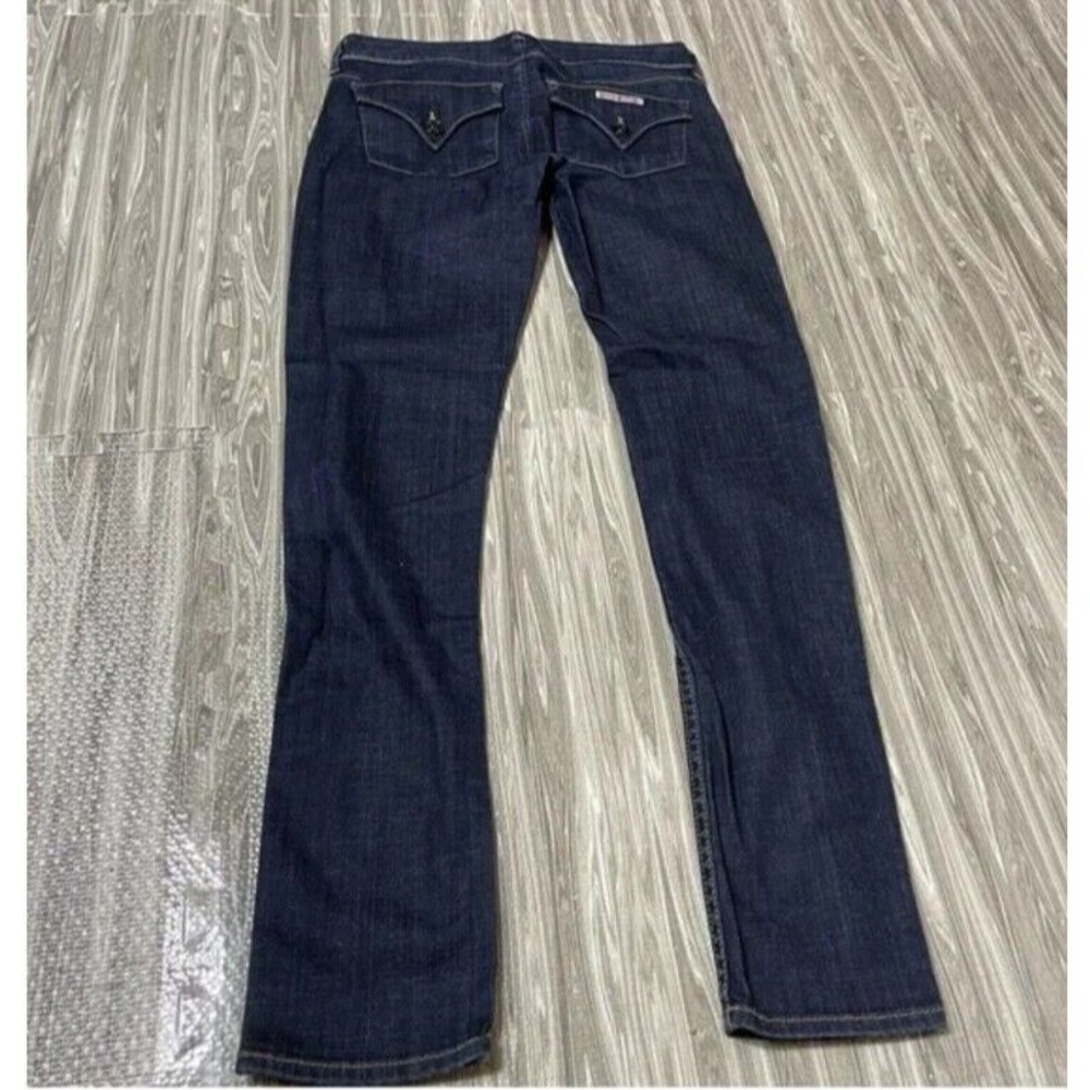 Hudson Made In USA Collin Midrise Skinny Jean Double Button Dark Wash Denim Jean